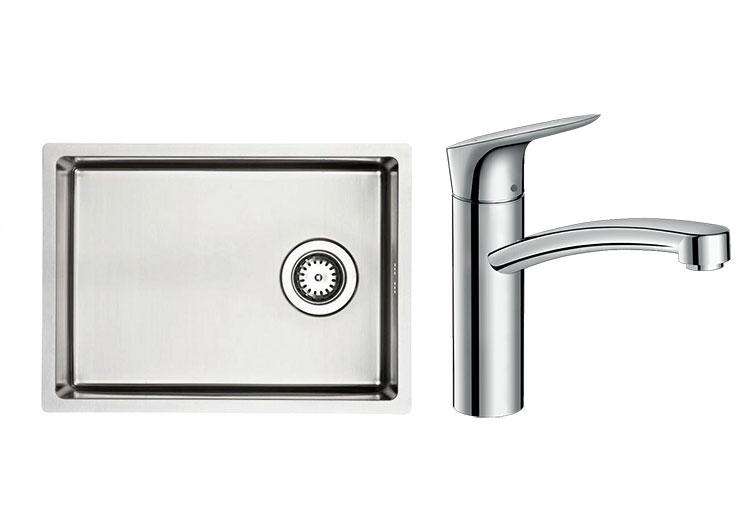 Lavabo DK480 køkkenvask m/hansgrohe køkkenarmatur i krom