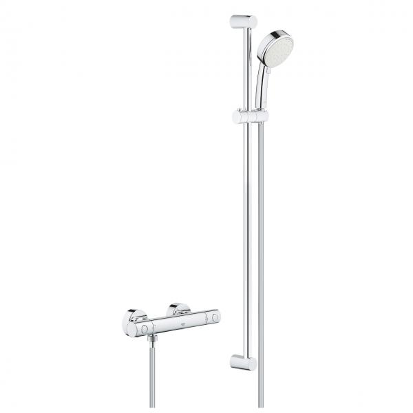 Grohe Grohterm 800 Cosmopolitan brusesystem m/lang stang - Krom