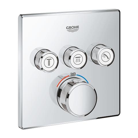 Grohe SmartControl indbygningsarmatur med 3 udtag - Krom