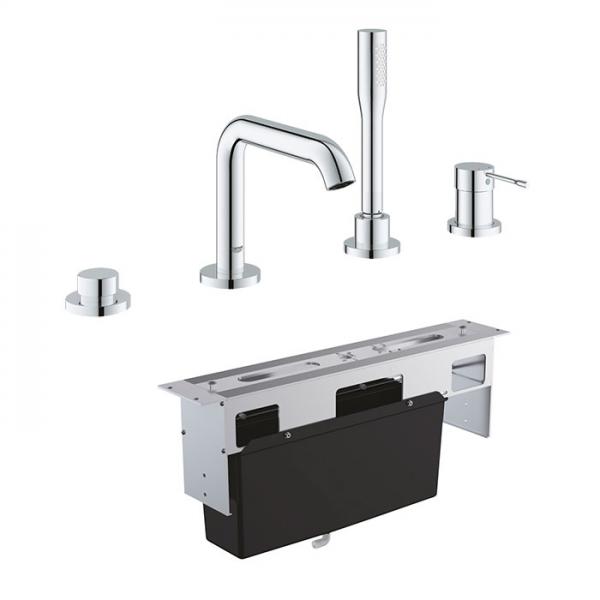 Grohe Essence komplet badekararmatur t/karkant - Krom