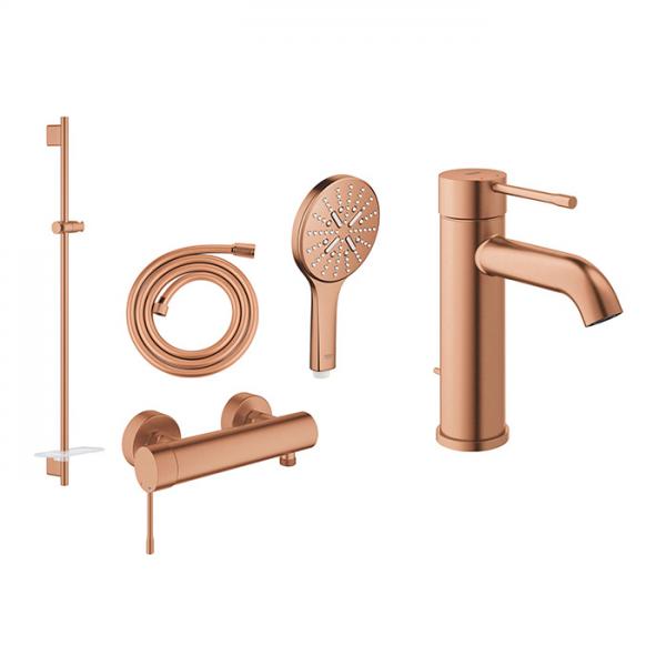 Grohe Essence komplet pakke til badeværelset - Børstet Warm Sunset Grohe Essence komplet pakke til badeværelset - Børstet Warm Sunset
