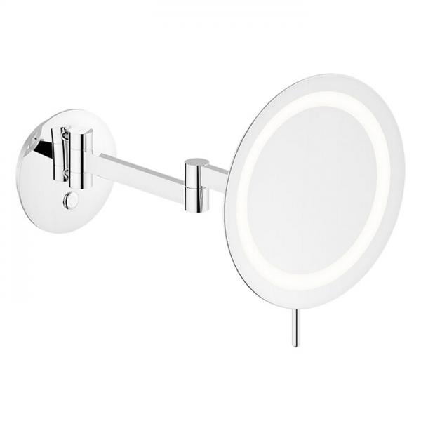 Damixa Zen make-up spejl m/lys og 5x forstørrelse - Krom