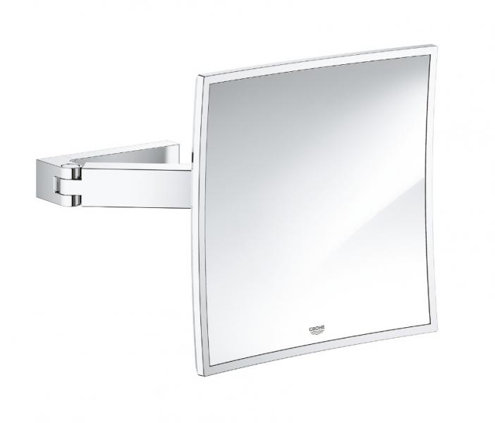 Grohe Selection Cube make-up spejl m/3 x forstørrelse - Krom