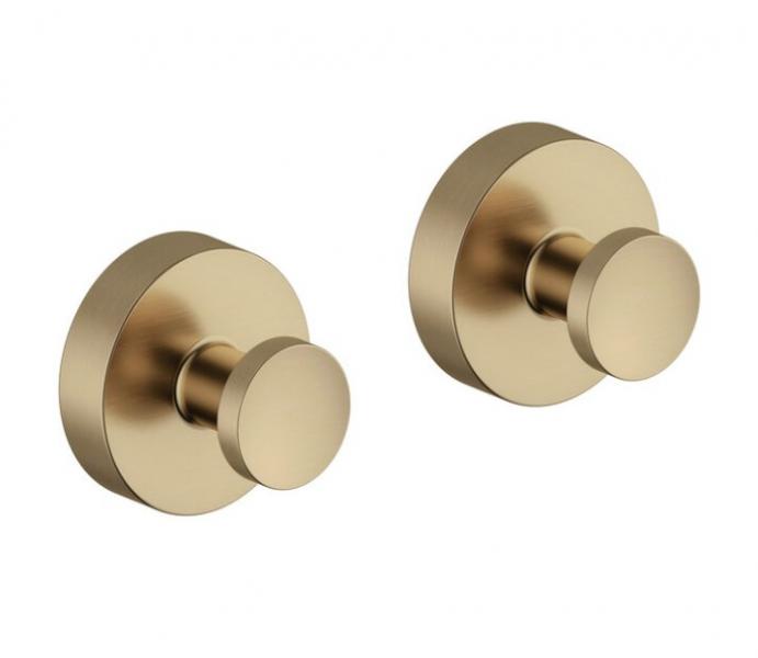 Damixa Zen håndklædekrog m/roset 2 stk. - Børstet bronze Damixa Zen håndklædekrog m/roset 2 stk. - Børstet bronze