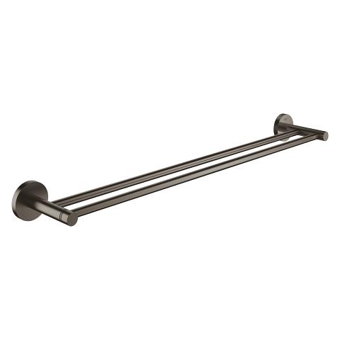 Grohe Essentials dobbelt håndklædeholder 600 mm - Børstet hard graphite