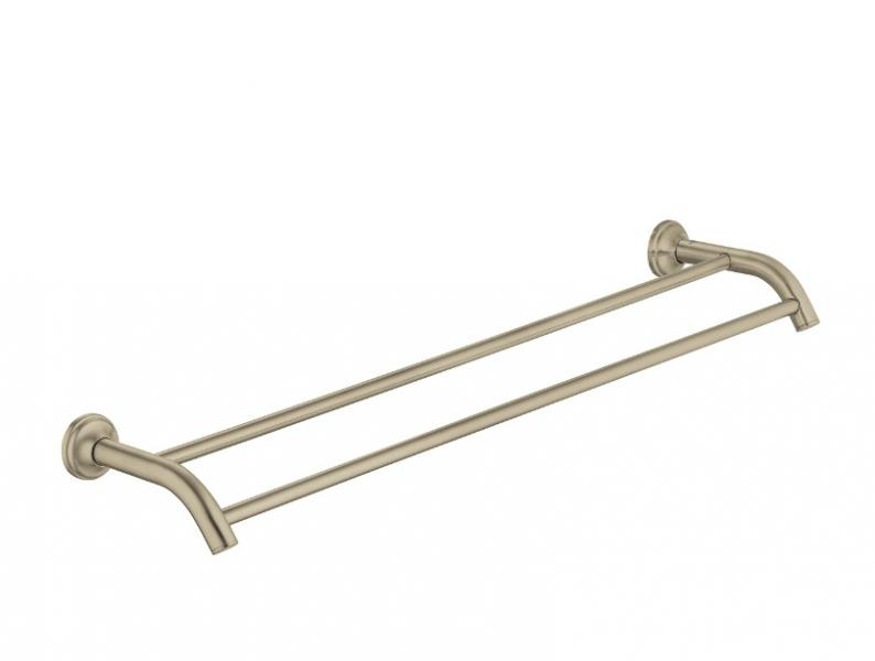 Grohe Essentials Authentic dobbelt håndklædestang - Børstet nikkel Grohe Essentials Authentic dobbelt håndklædestang - Børstet nikkel