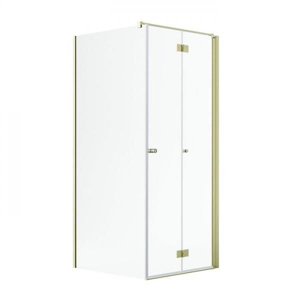 Str&oslash;mberg Noma 195 fastv&aelig;g med folded&oslash;r 800mm - H&oslash;jre - B&oslash;rstet messing