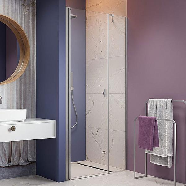 Strømberg Noma 45 svingdør m/sidepanel 1000mm - Venstre - Steel Strømberg Noma 45 svingdør m/sidepanel 1000mm - Venstre - Steel