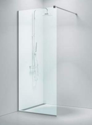 Str&oslash;mberg Walk-In 205 fastv&aelig;g 8mm glas U profiler skr&aelig;ddersyet