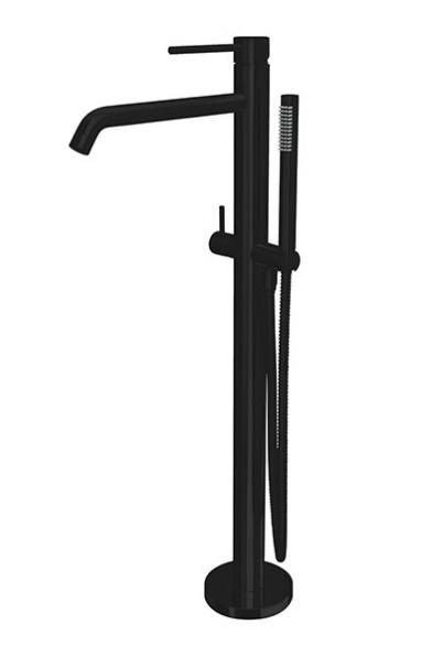 Str&oslash;mberg Ligro fritst&aring;ende badekar -/brusebatteri - Mat sort