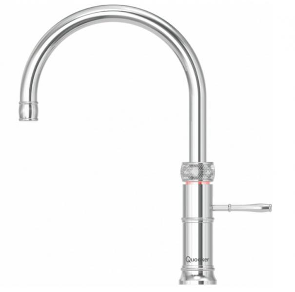 Quooker Classic Fusion Round køkkenarmatur m/3 liters beholder - Krom