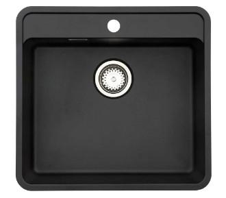 Lavabo Ohio 50x40 Tapwing køkkenvask m/krom afløb - Jet Black