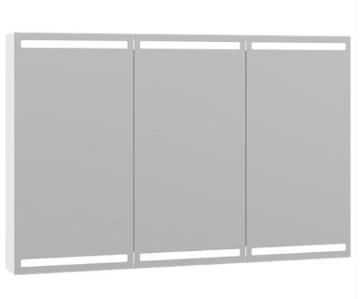 Dansani Level spejlskab 120 m/LED og lysstyring - Hvid mat lak