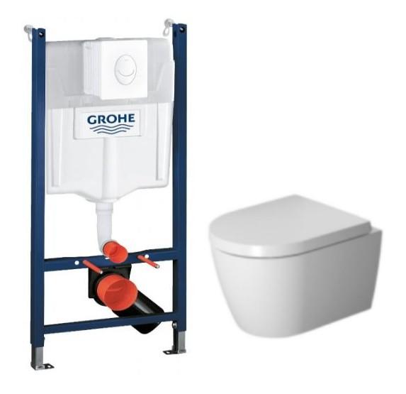 Duravit Me by Starck Compact Rimless toiletpakke inkl. sæde m/softclose, cisterne og hvid betjening