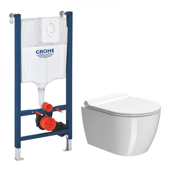 GSI Pura kompakt 46 toiletpakke inkl. s&aelig;de, cisterne og betjening i hvid