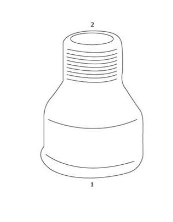 GF sort spidsmuffe - Muffe/Nippel - 3/4" - 1/2"