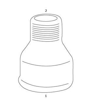 GF Galvaniseret spidsmuffe - 1/2" - 3/8"