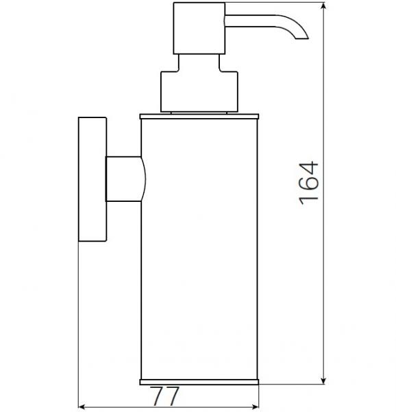 Kosmos s&aelig;bedispenser t/v&aelig;g - B&oslash;rstet gunmetal