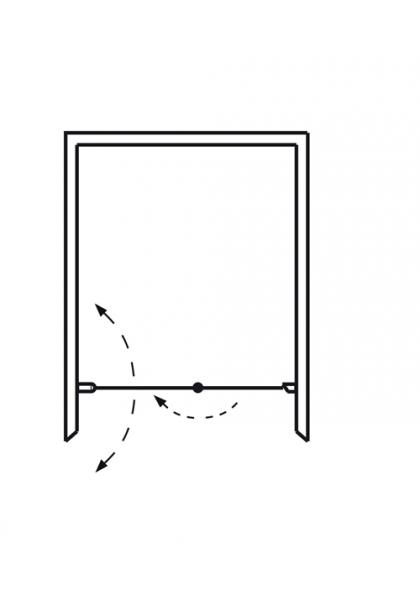 Hafa Igloo 85 foldedør 83-90 cm - Klar glas/mat sort