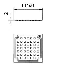 140mm Blücher rist uden skruehuller