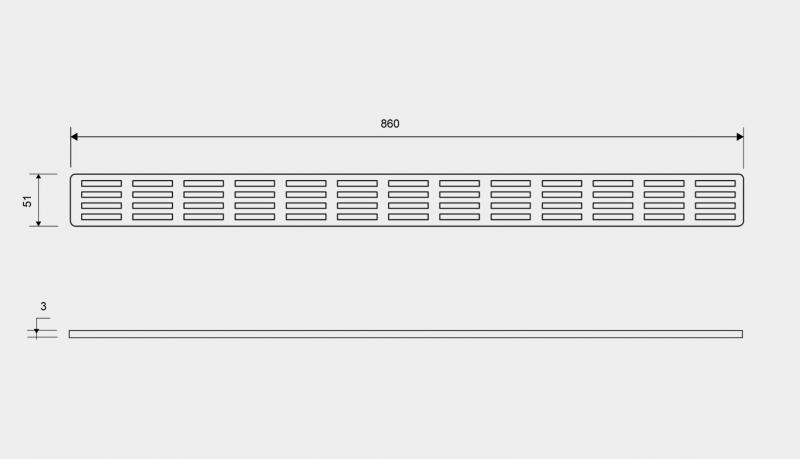 Unidrain Stripe rist - 900mm