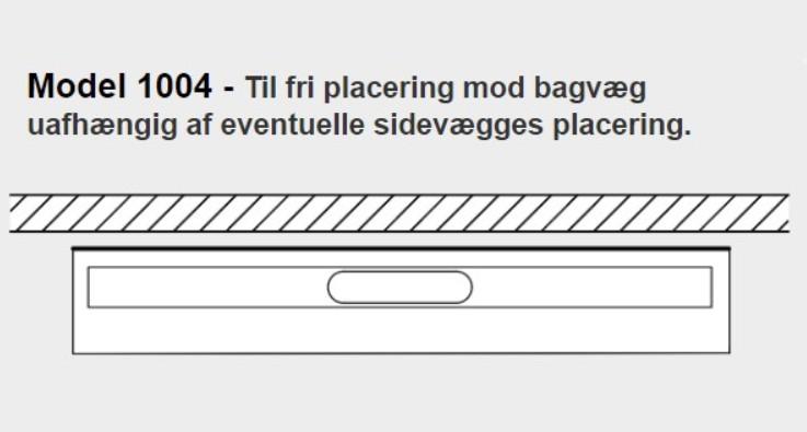 Unidrain komplet afløb 900 mm/10 mm ramme til bagvæg