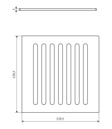 Unidrain Kvadrat Column Rist 150 x 150 mm