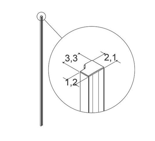 Dansani Match Anslagsliste 8 til model A,B,C - Smal - Krom