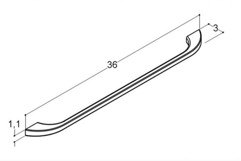 Dansani Slim greb - 36 cm - Krom