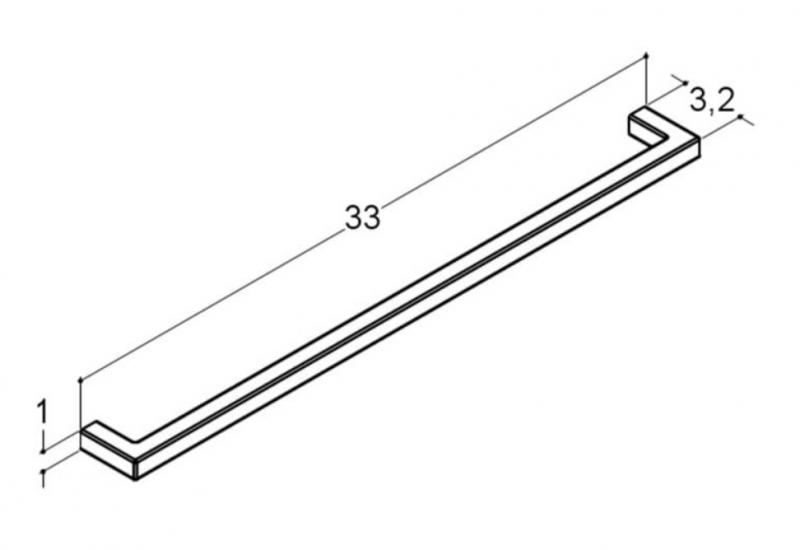 Dansani Base greb - 33 cm - Messing