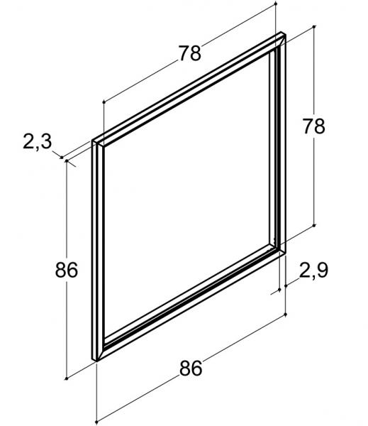 Dansani YOU Lysramme til In-built spejlskab B80 cm