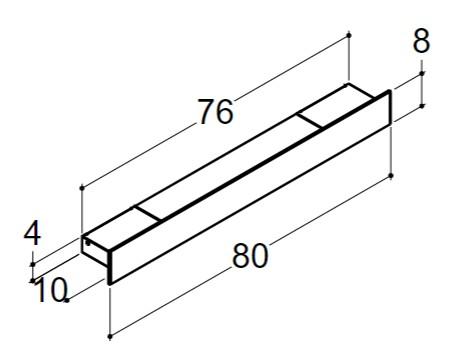 Dansani Illumi hylde 80 cm m/elstik, USB stik, trådløs lysstyring - Mat sort