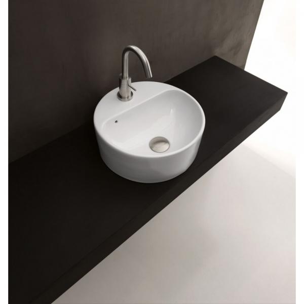 Lavabo AXA Rondo 1035 Ø35 fritstående bowlevask - 1 hanehul