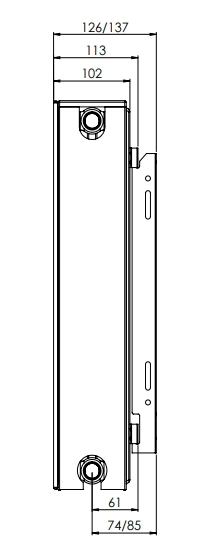 Stelrad Compact Planar Radiator 22 - H600 x 400