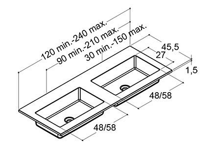 Dansani YOU Vask Minore specialmål mellem 220-240 cm - Hvid mat