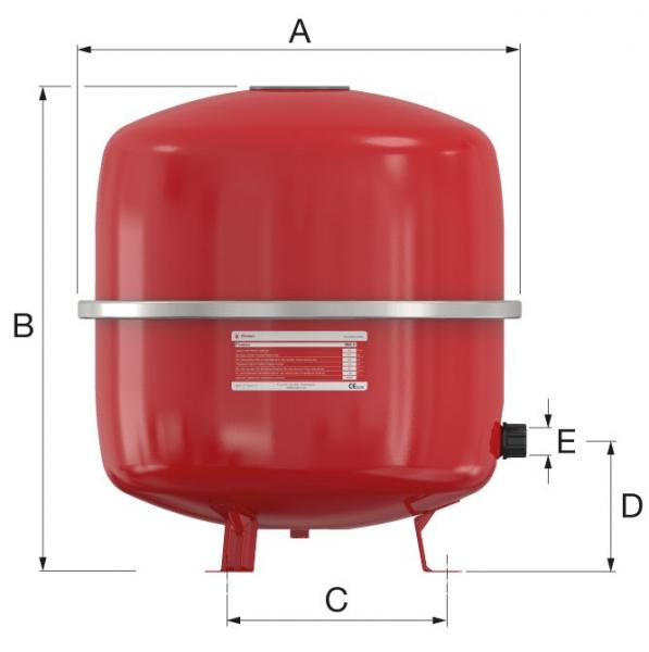 Flexcon ekspansionsbeholder 50 liter 0,5 bar