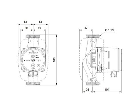 Grundfos Alpha3 25-40 180 cirkulationspumpe