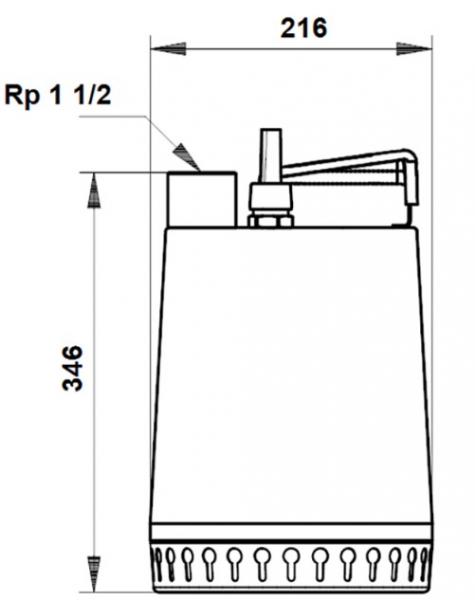 Grundfos UNILIFT afløbspumpe AP12.40 .08.A1 m/niveauafbryder