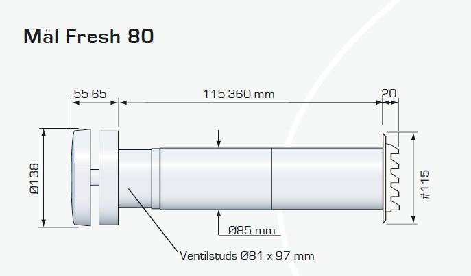 Fresh Luftventil Rund F80 Hvid