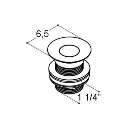 Dansani bundventil med automatisk åbning 1 1/4" - Sort mat