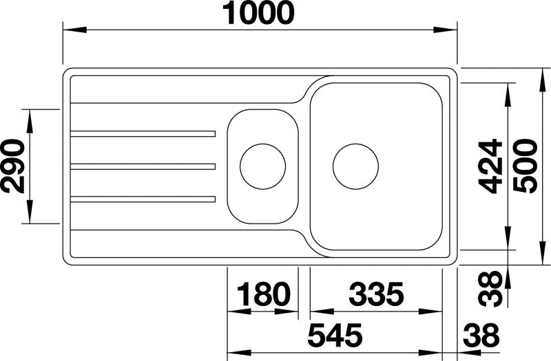 Blanco Lemis 6S-IF UX køkkenvask - Rustfrit stål