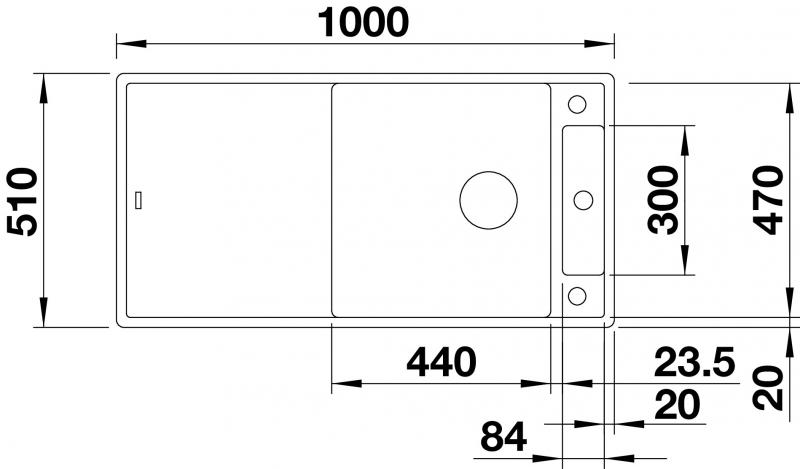 Blanco Axia III XL 6 S køkkenvask m/skærebræt - Antracit