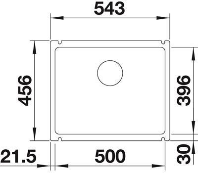 Outlet - Blanco Subline 500-U køkkenvask keramisk porcelæn - Sort Outlet - Blanco Subline 500-U køkkenvask keramisk porcelæn - Sort