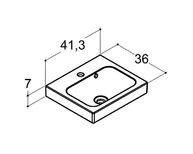 Dansani Mini Menuet 41 møbelvask - 1 hanehul