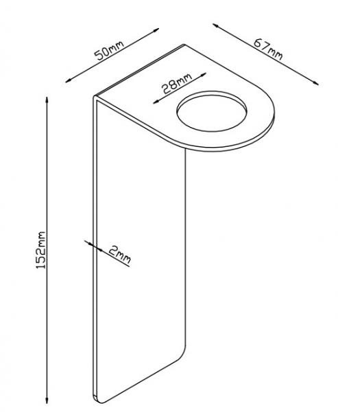 Lavabo Luna holder til sæbedispenser - Krom