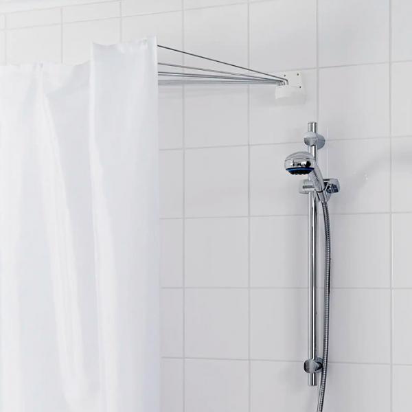 Ridder 180 grader badeforh&aelig;ng m/oph&aelig;ng - Transparent