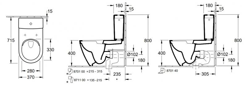 Villeroy & Boch Subway 2.0 gulvstående toilet Rimless u/cisterne