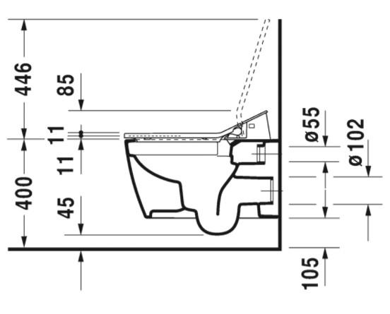 Duravit ME by Starck Rimless hængeskål til sensowash sæde