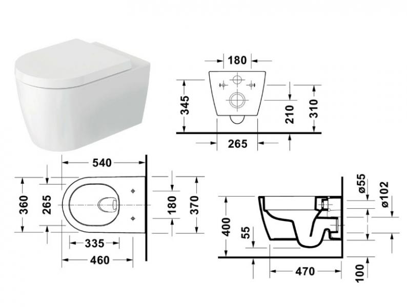 Duravit ME by Starck Hero edition væghængt toilet m/DuraFlush, DuraShield og sæde Duravit ME by Starck Hero edition væghængt toilet m/DuraFlush, DuraShield og sæde