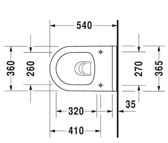 Duravit Starck 3 Rimless væghængt toilet m/sæde